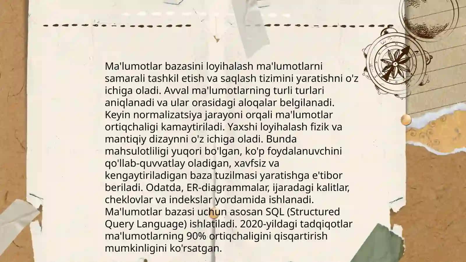 Ma'lumotlar bazasini yaratish 4