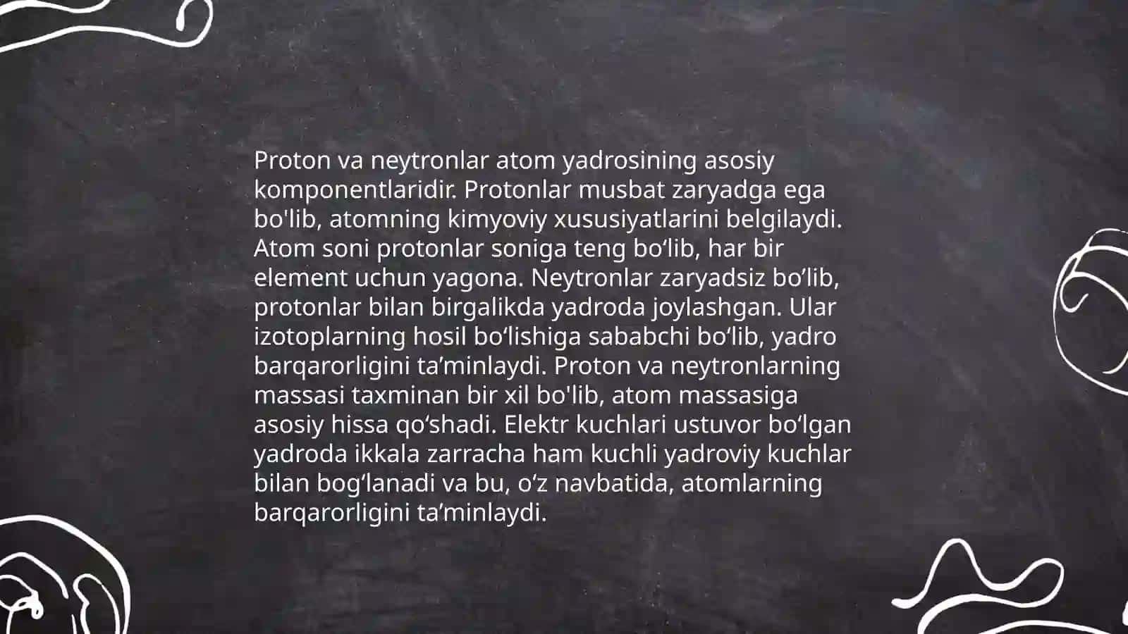 Atomning murakkabligini isbotlovchi dalillarni oʻrgatish 4