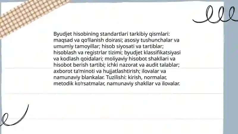 Byudjet hisobining standartlari 4