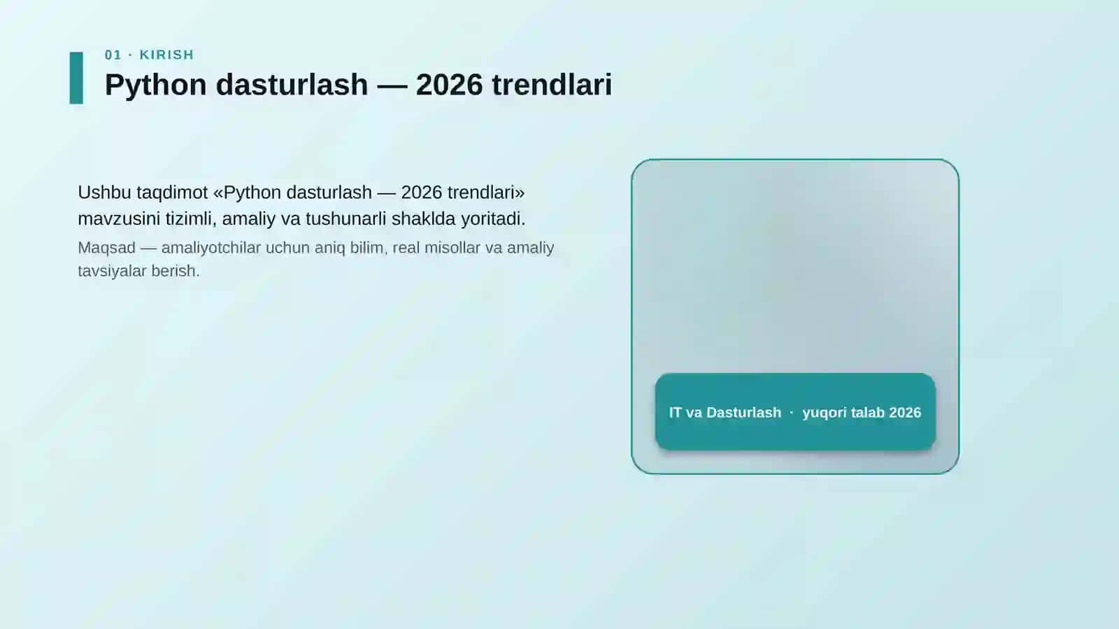 Python dasturlash - 2026 trendlari 4