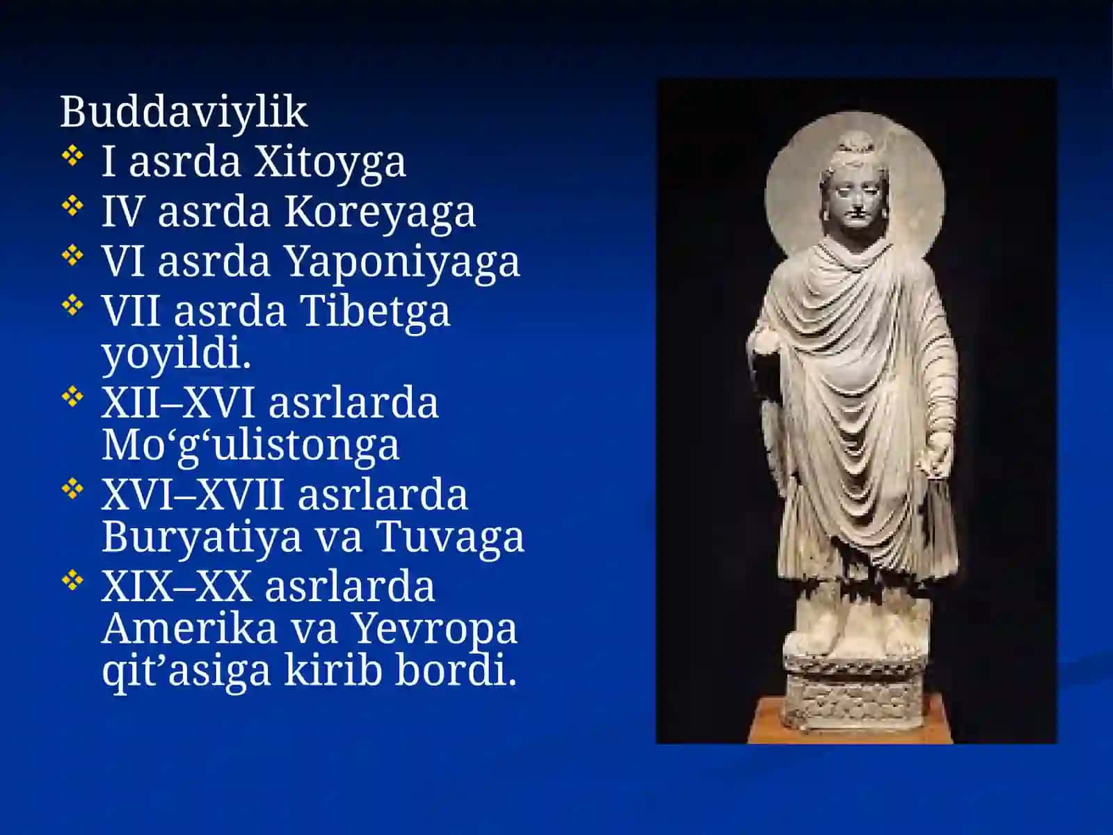 Buddizm dini tarixi va asosiy gʻoayalari 4