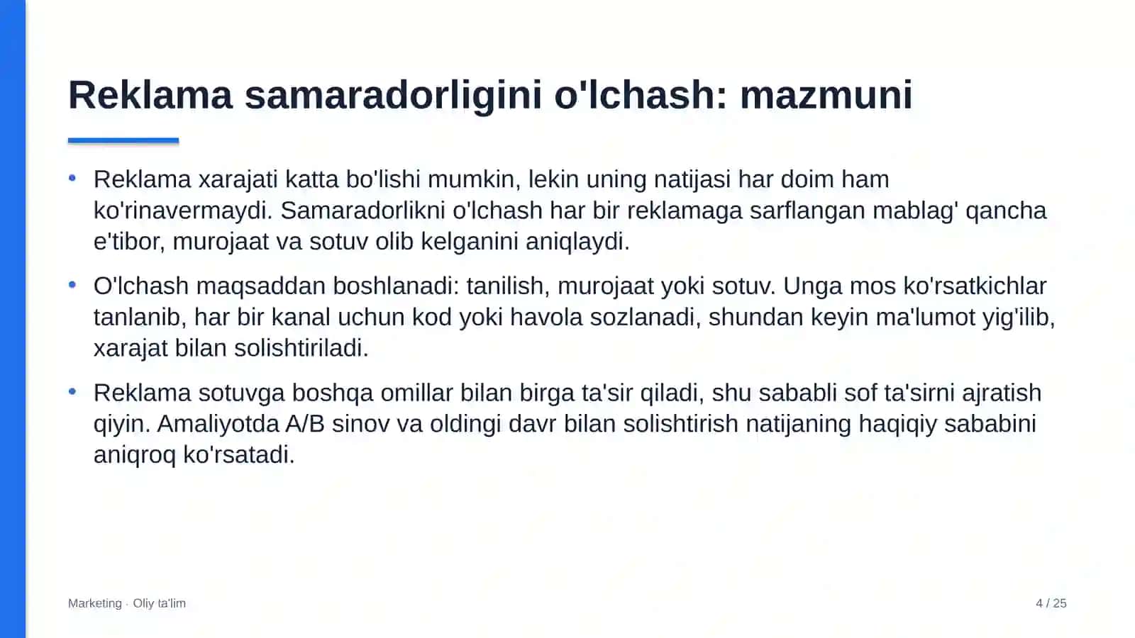 Podkast studiyalarida reklama samaradorligini o'lchash 4