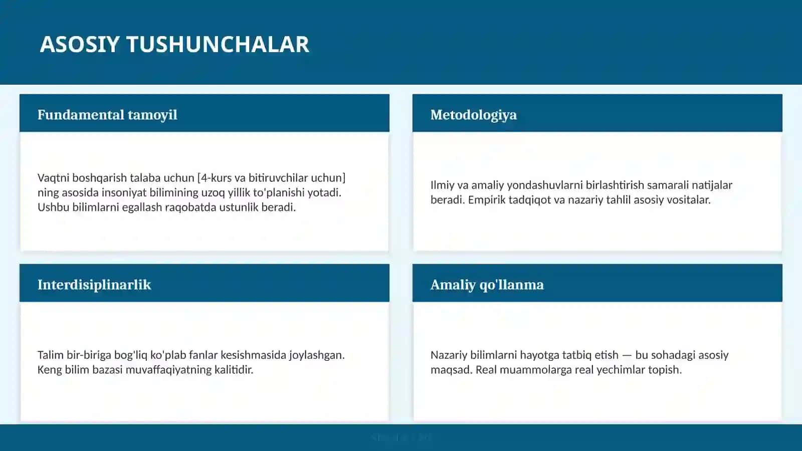 Vaqtni boshqarish talaba uchun [4-kurs va bitiruvchilar uchun] 4