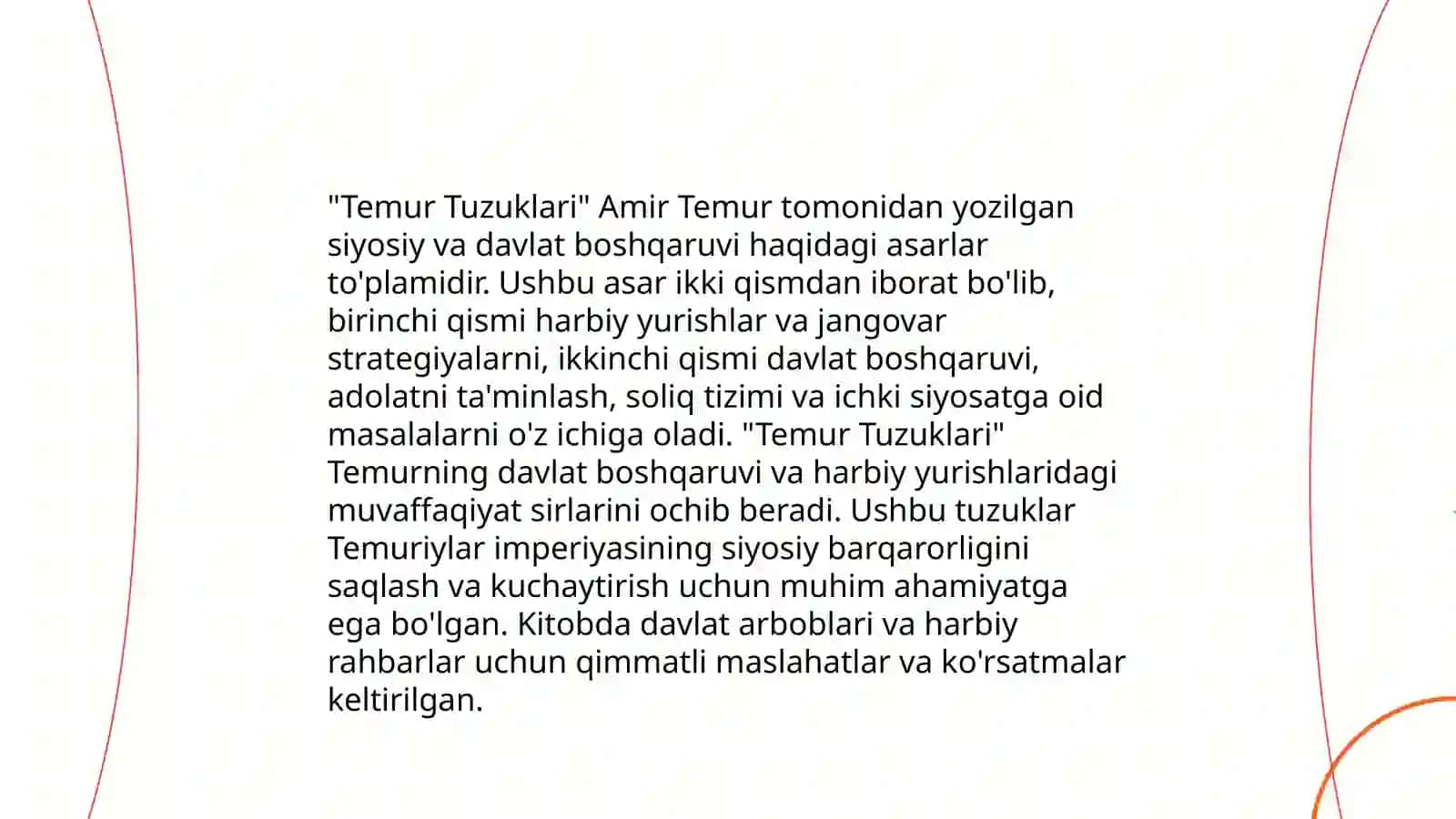 Temur Tuzuklari Asari 4