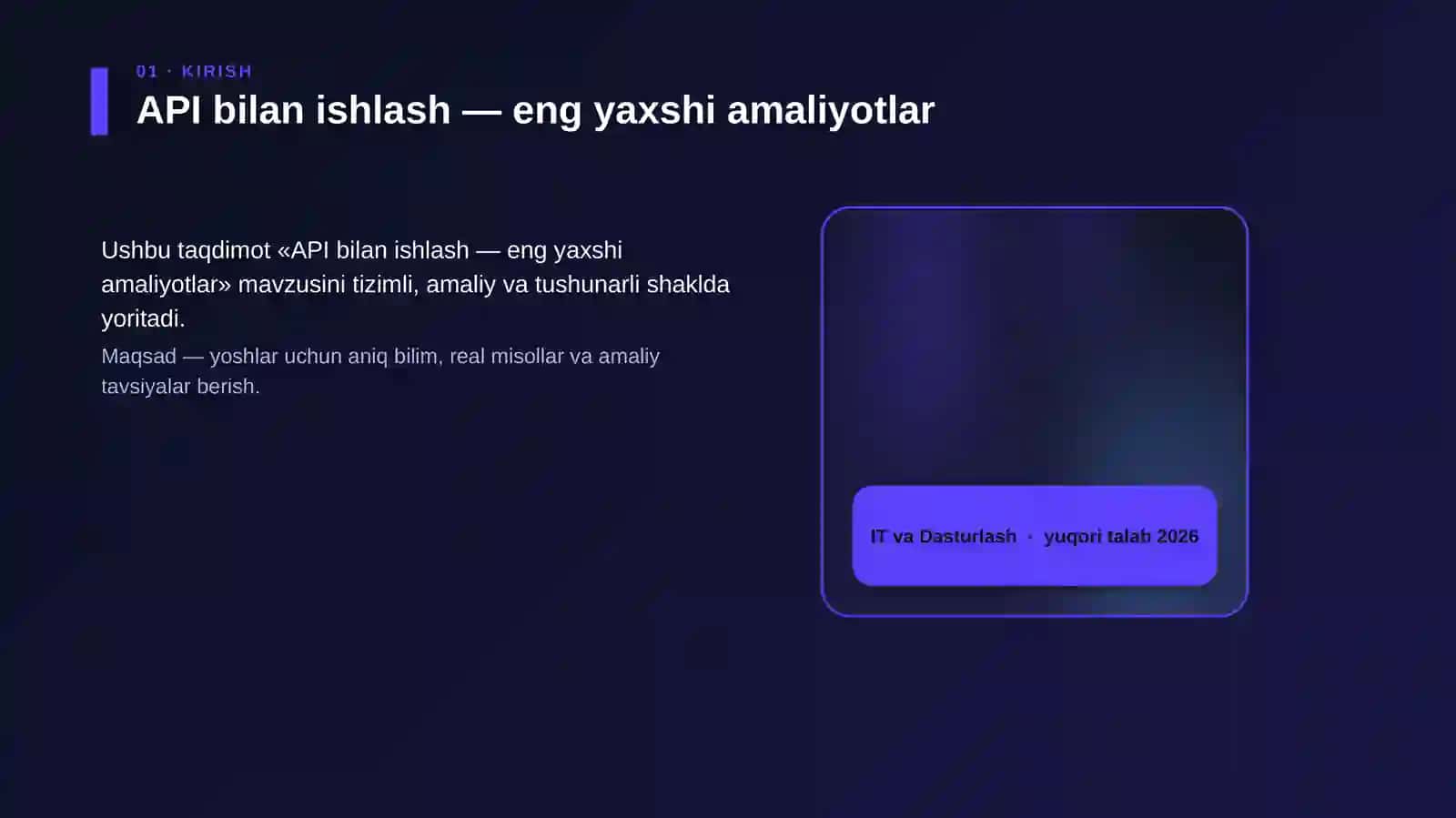 API bilan ishlash — eng yaxshi amaliyotlar 4