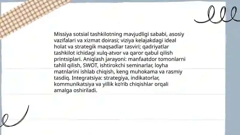 Sotsial tashkilot (xizmat) faoliyatini rejalashtirish 4