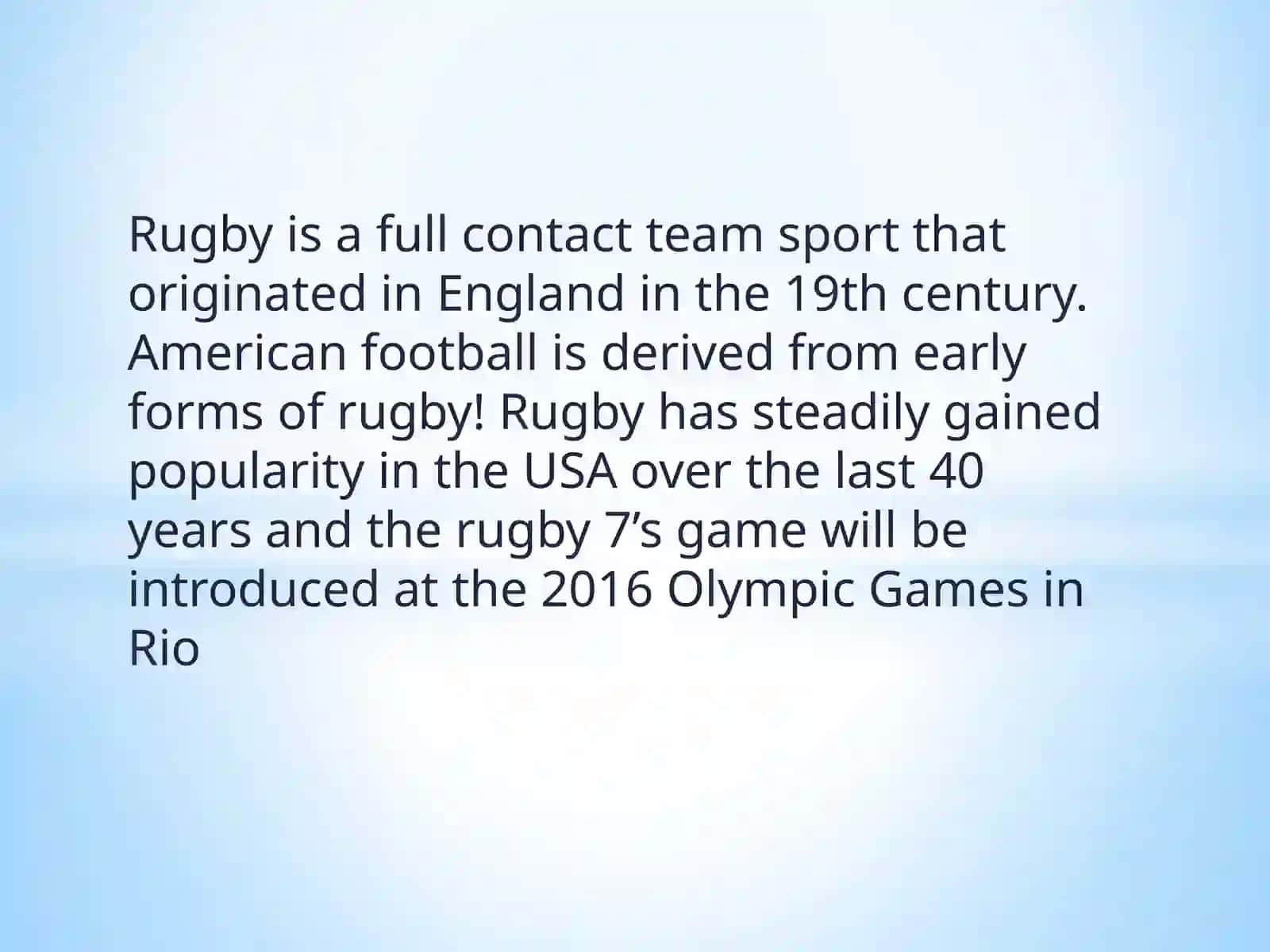Rugby: A Brief History 4