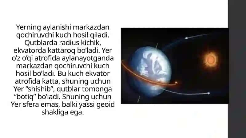 Yer shakli va o'lchamlari 4