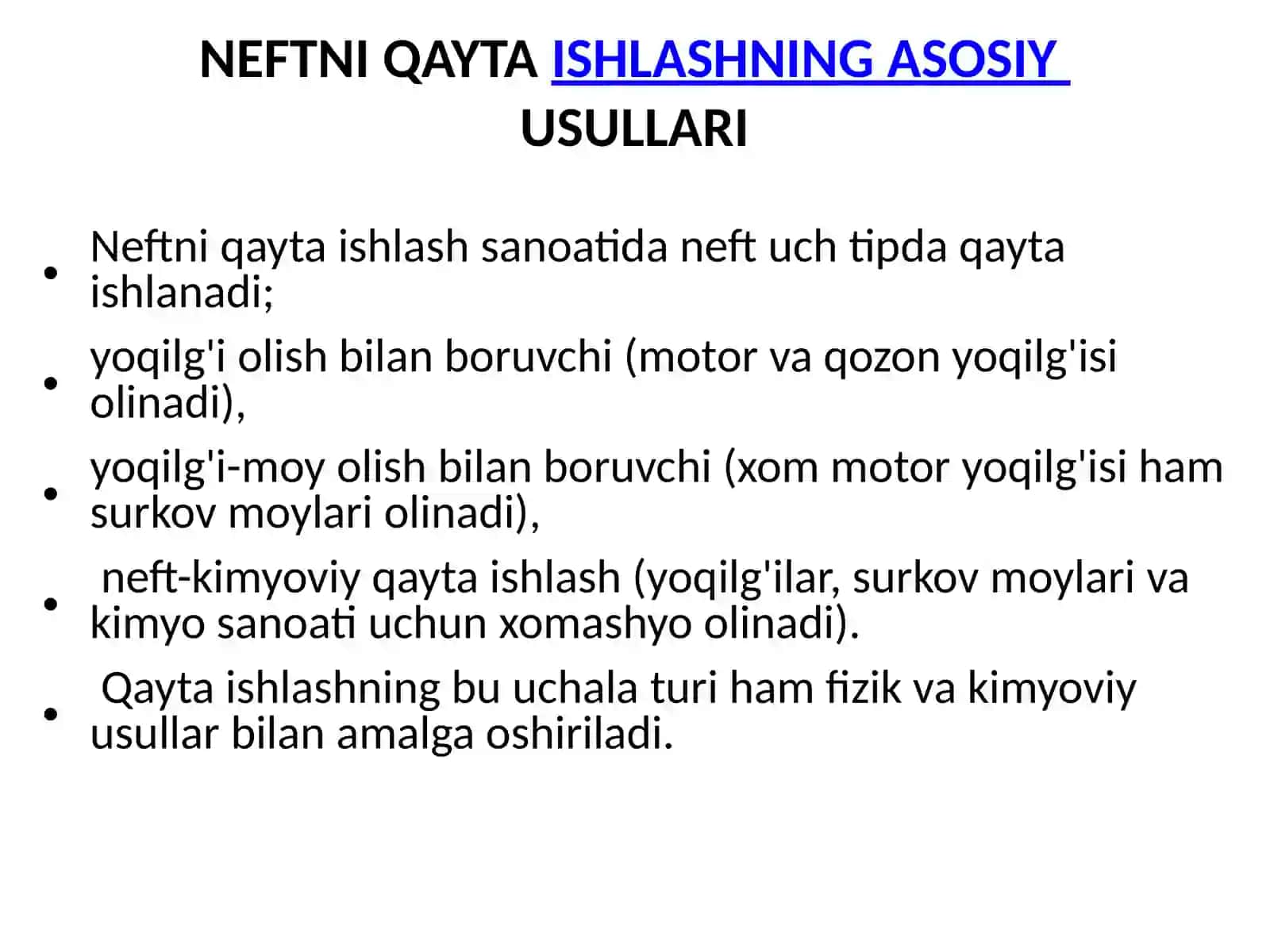 Neft va gazni termik qayta ishlash 4