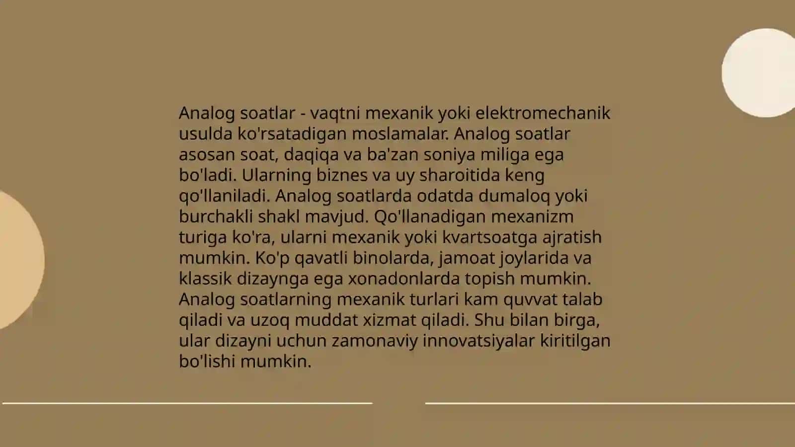Soatlar turlari 4