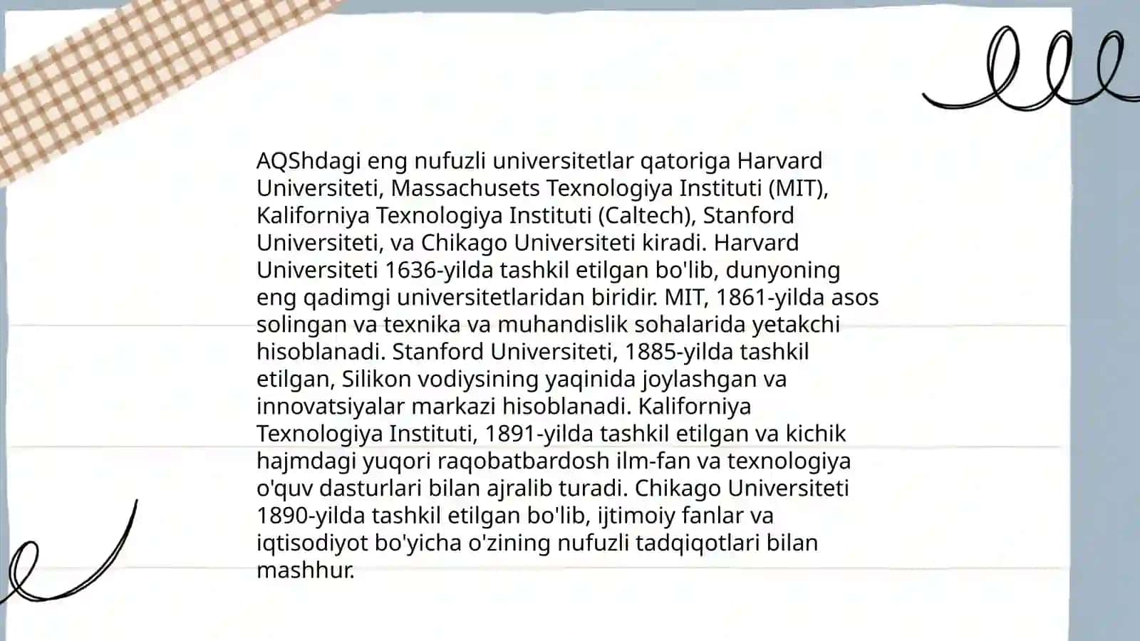 Dunyo bo'ylab eng yaxshi universitetlar reytingi 4