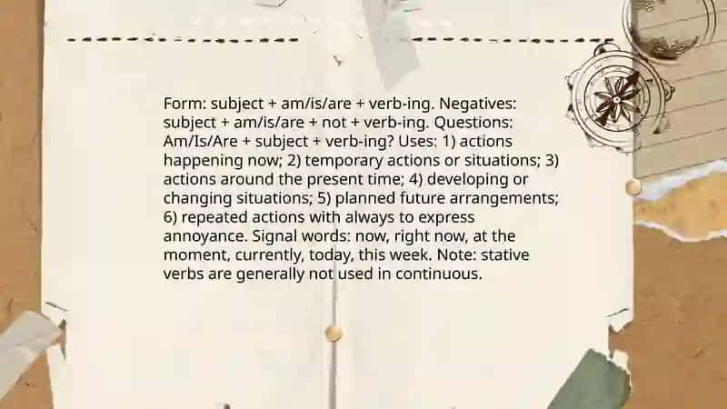 Present tense 4