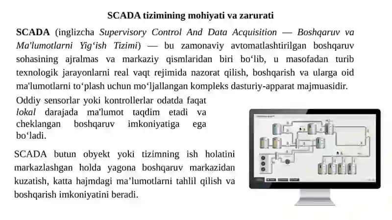 Boshqarish tizimlarida inson-mashina interfeysi va SCADA tizimi 4