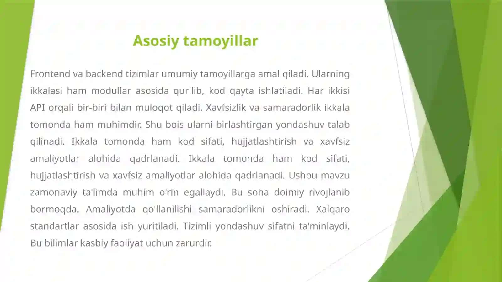 FRONTEND VA BACKEND DASTURLASH TEXNOLOGIYALARINING FARQI 4