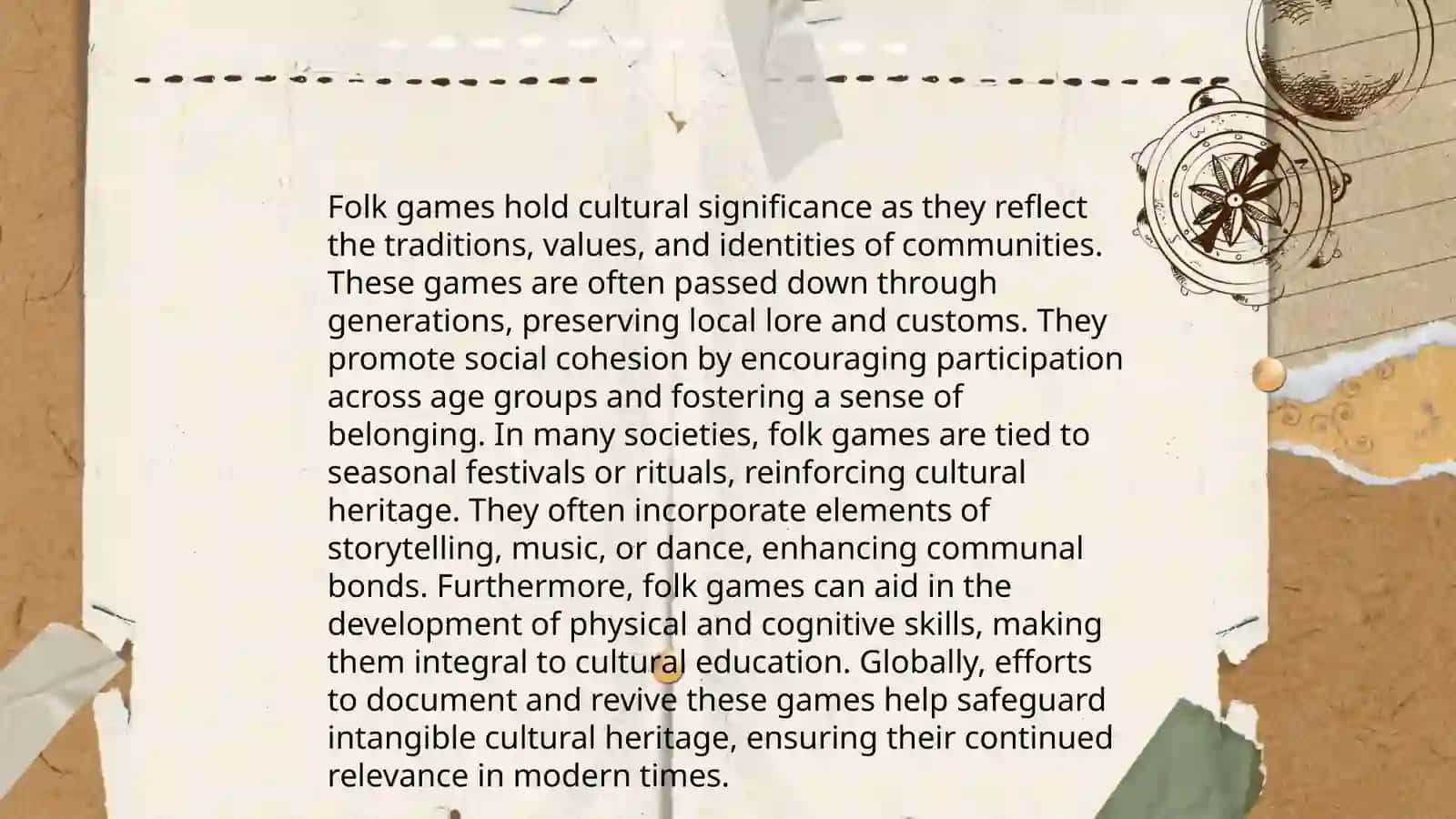 Analysis of folk games 4