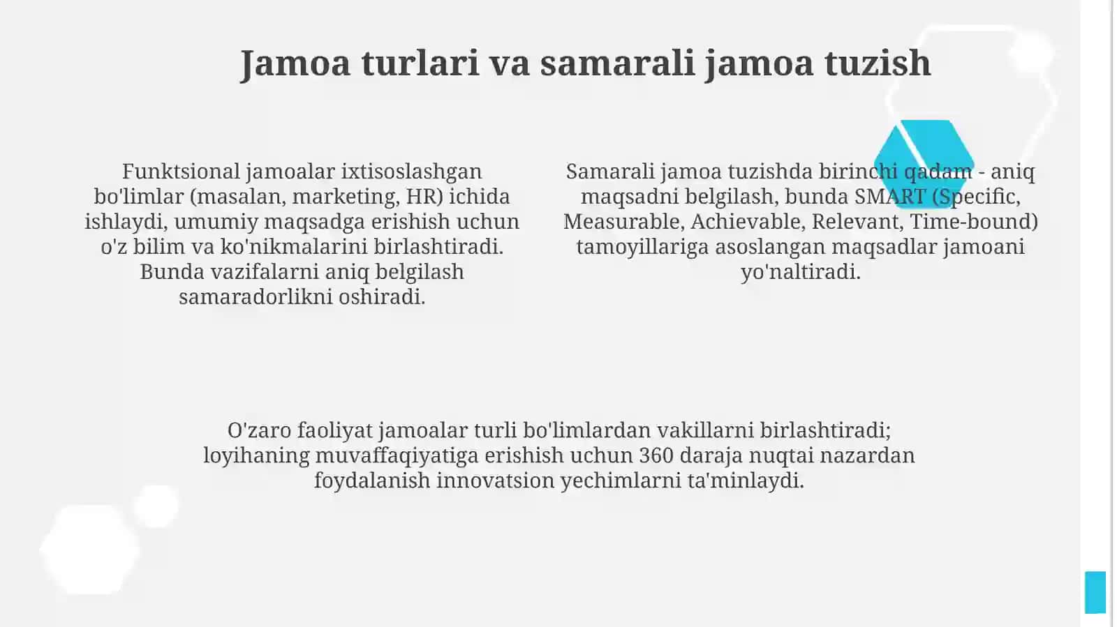 Jamoa bo’lib ishlash 4