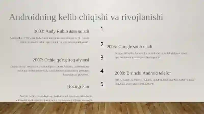 Android mobil operatsion tizimi 4