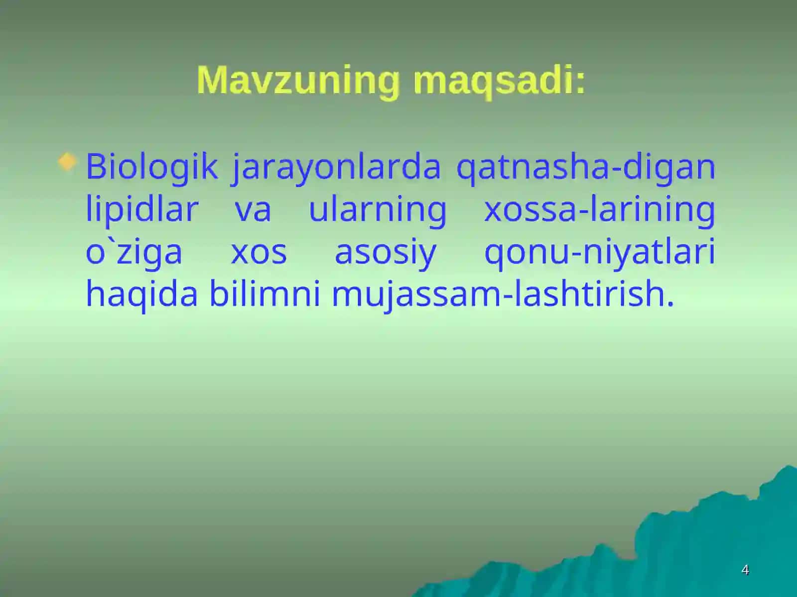 LIPIDLAR. SOVUNLANADIGAN LIPIDLAR 4