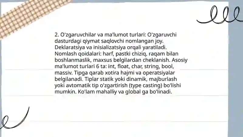 Dasturlash asoslari 4