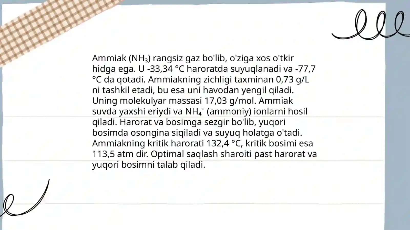 Ammyak ishlab chiqarish va xossalari 4