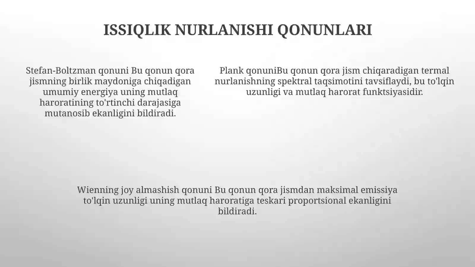 Issiqlik Nurlanishi 4