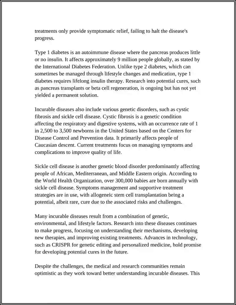 Understanding Incurable Diseases 4