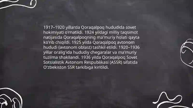 1917-1991-yillarda Qoraqalpog'iston 4