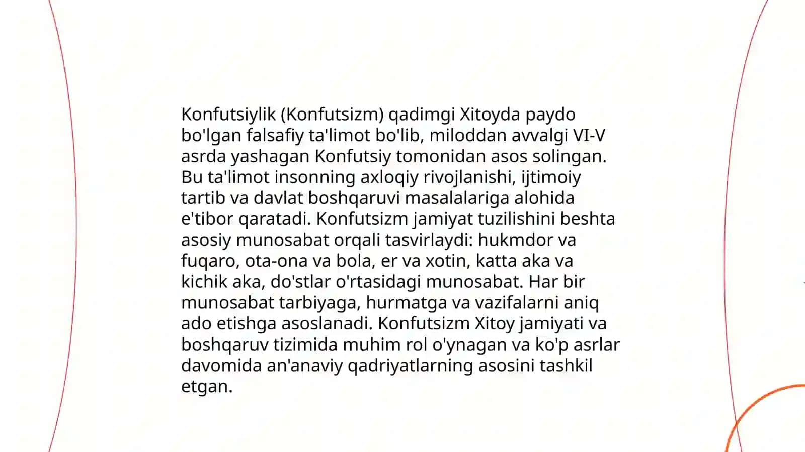 Konfutsiy ta'limotining asosi 4