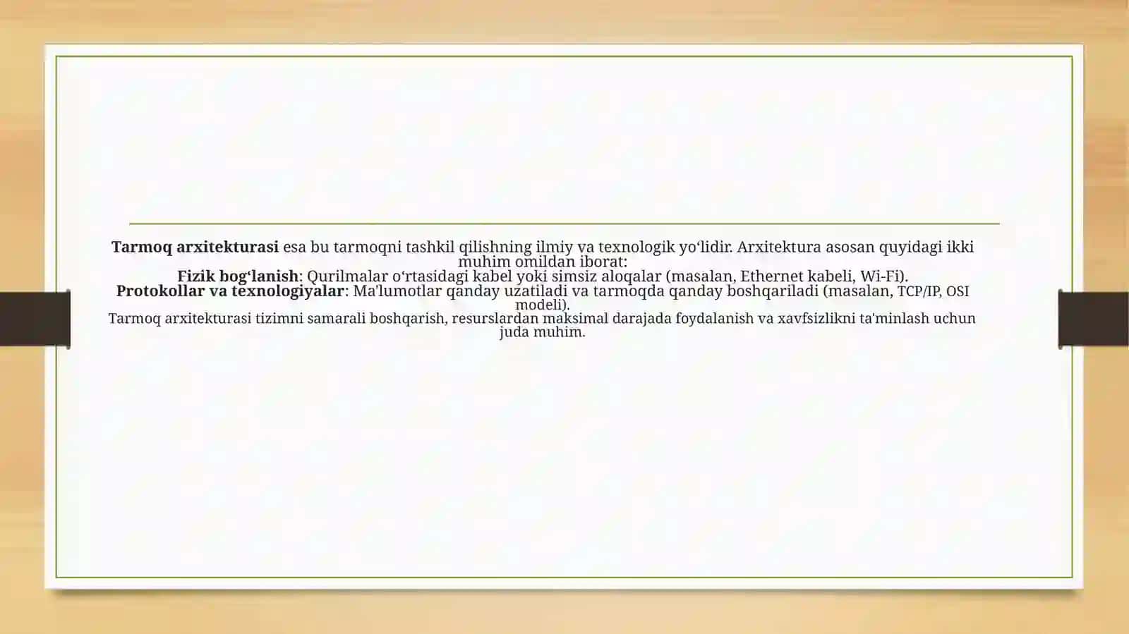 Tarmoq arxitekturalari 4