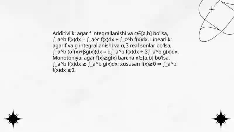 Aniq integral. Aniq integrallarni hisoblash 4