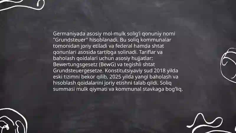 Germaniyada mol-mulk soligʻi 4
