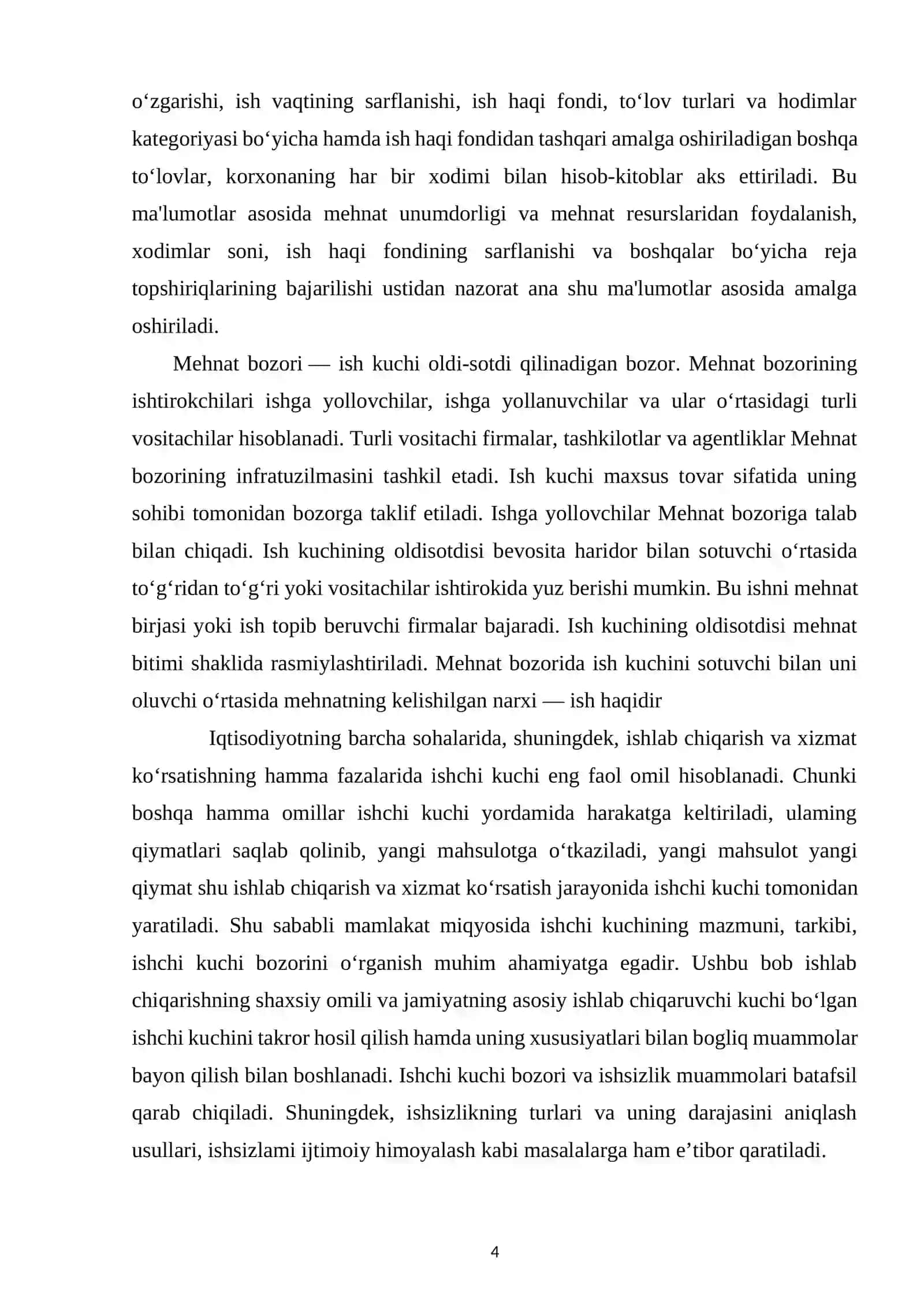SANOATDA KADRLAR VA MEHNATGA HAQ TO‘LASH 4