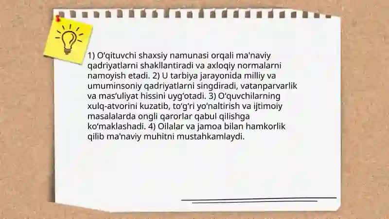 Oʻqituvchining jamiyatda tutgan oʻrni 4