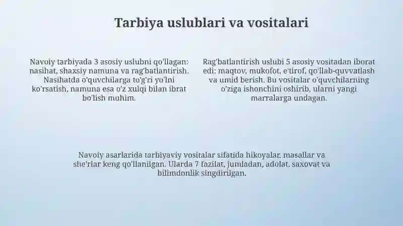 Navoiyning pedagogik qarashlari 4