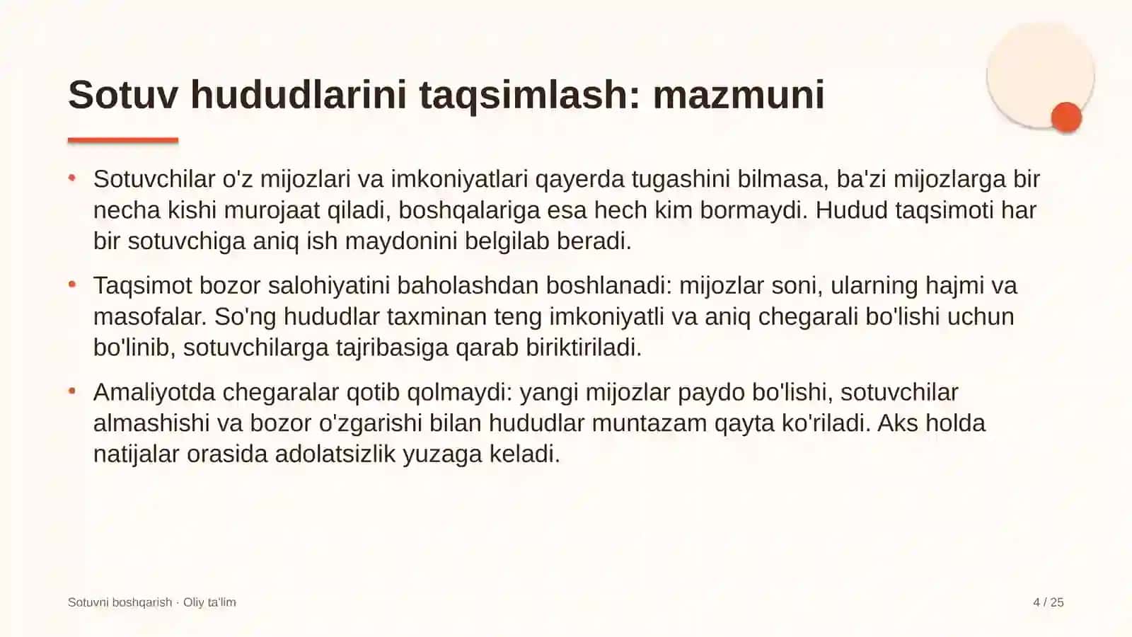 Davlat universitetlarida sotuv hududlarini taqsimlash 4