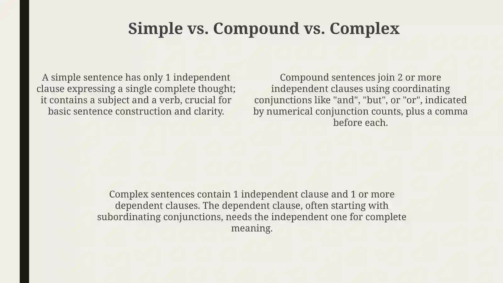 TYPES OF SENTENCES 4