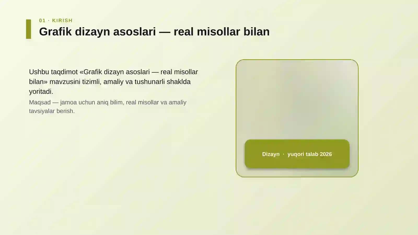 Grafik dizayn asoslari — real misollar bilan 4