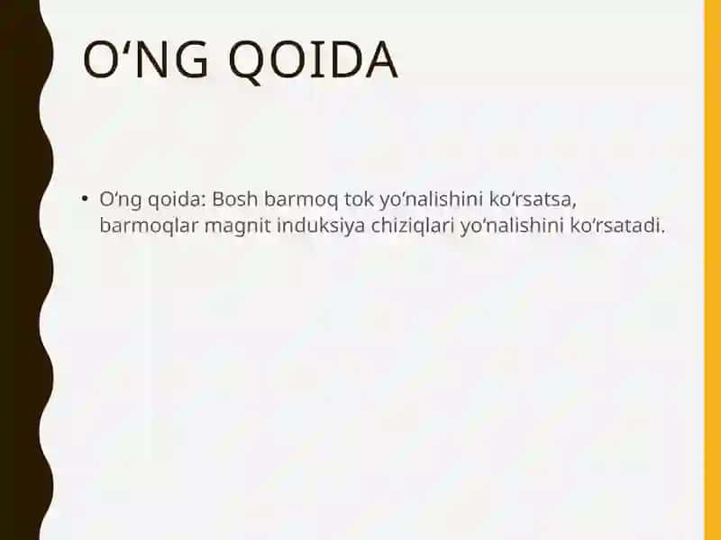 To'g'ri tokning magnit maydoni 4