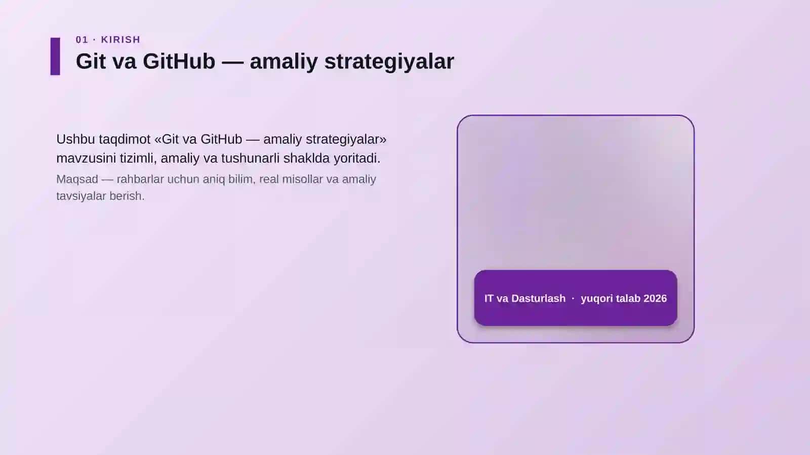 Git va GitHub — amaliy strategiyalar 4