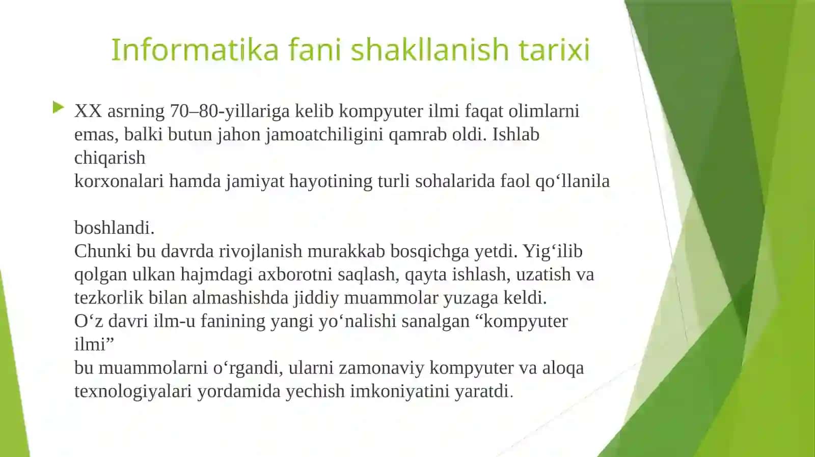 Informatika fanining shakllanish tarixi 4