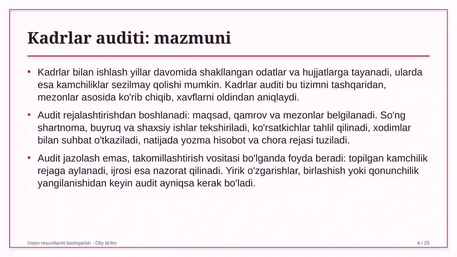 Islomiy moliya tashkilotlarida kadrlar auditi 4