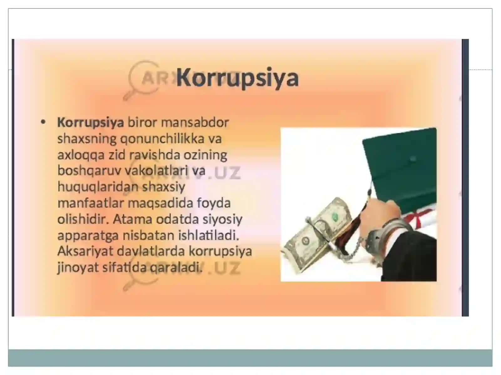 KORRUPSIYANING MOHIYATI, OQIBATLARI VA UNGA QARSHI KURASH MEXANIZMLARI 4