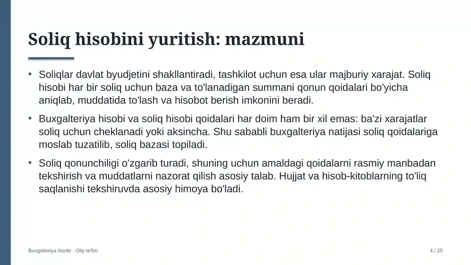 Gulchilikda soliq hisobini yuritish 4