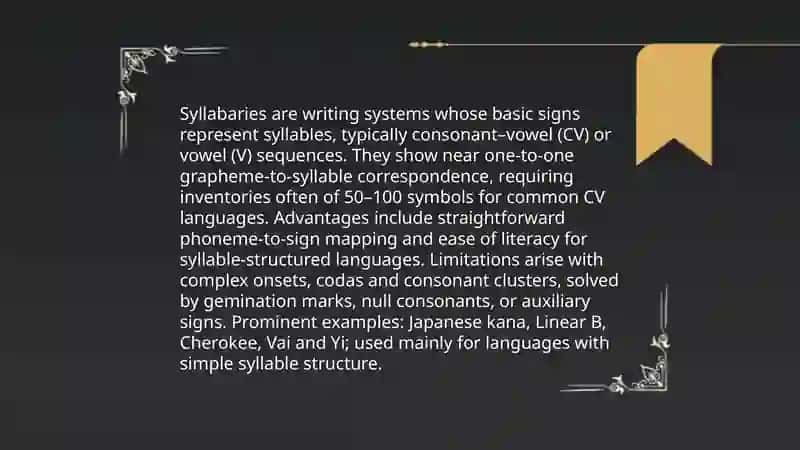 Typology of writing systems 4