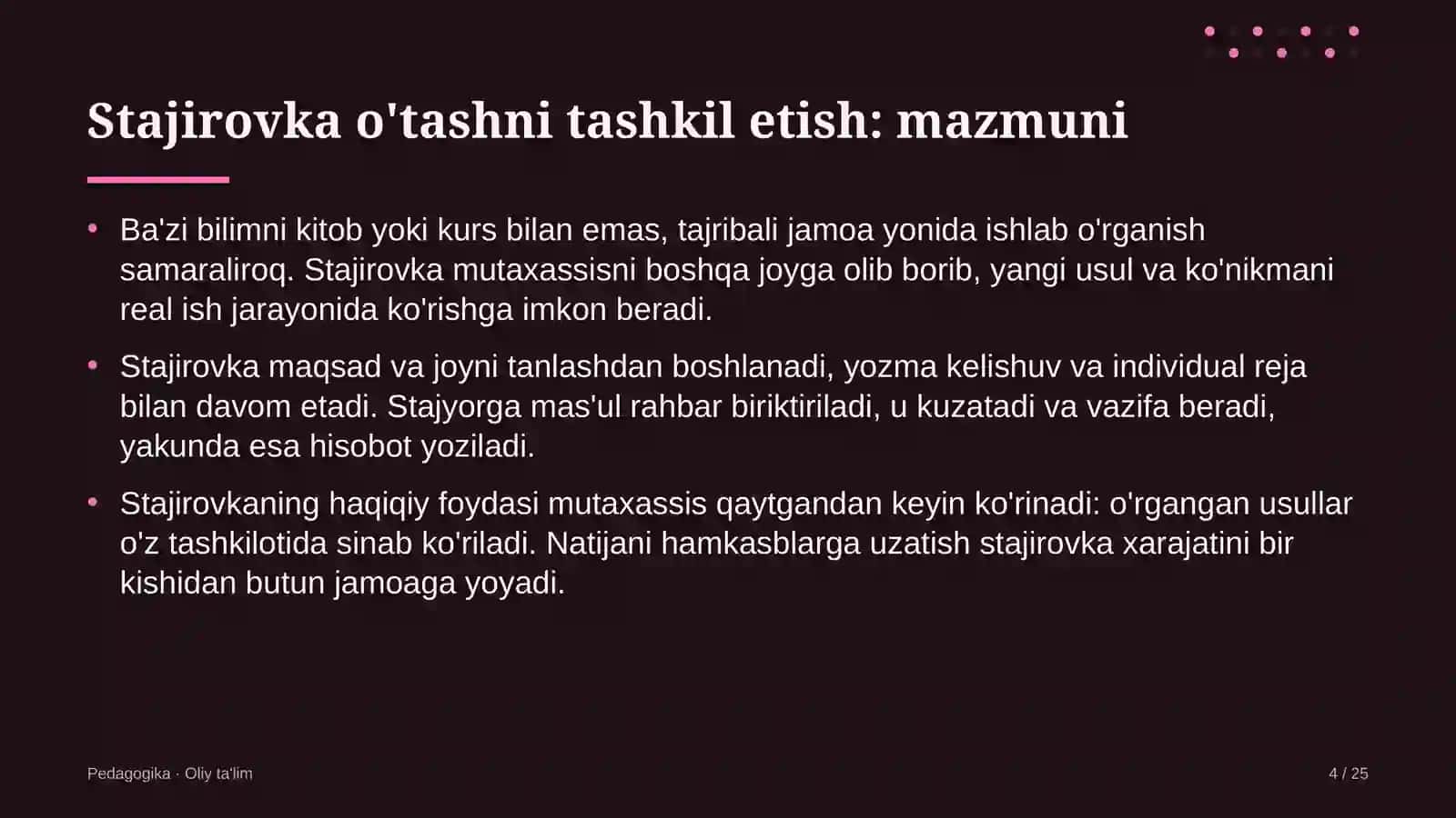 quyosh panellari ishlab chiqarishda stajirovka o'tashni tashkil etish 7491 4