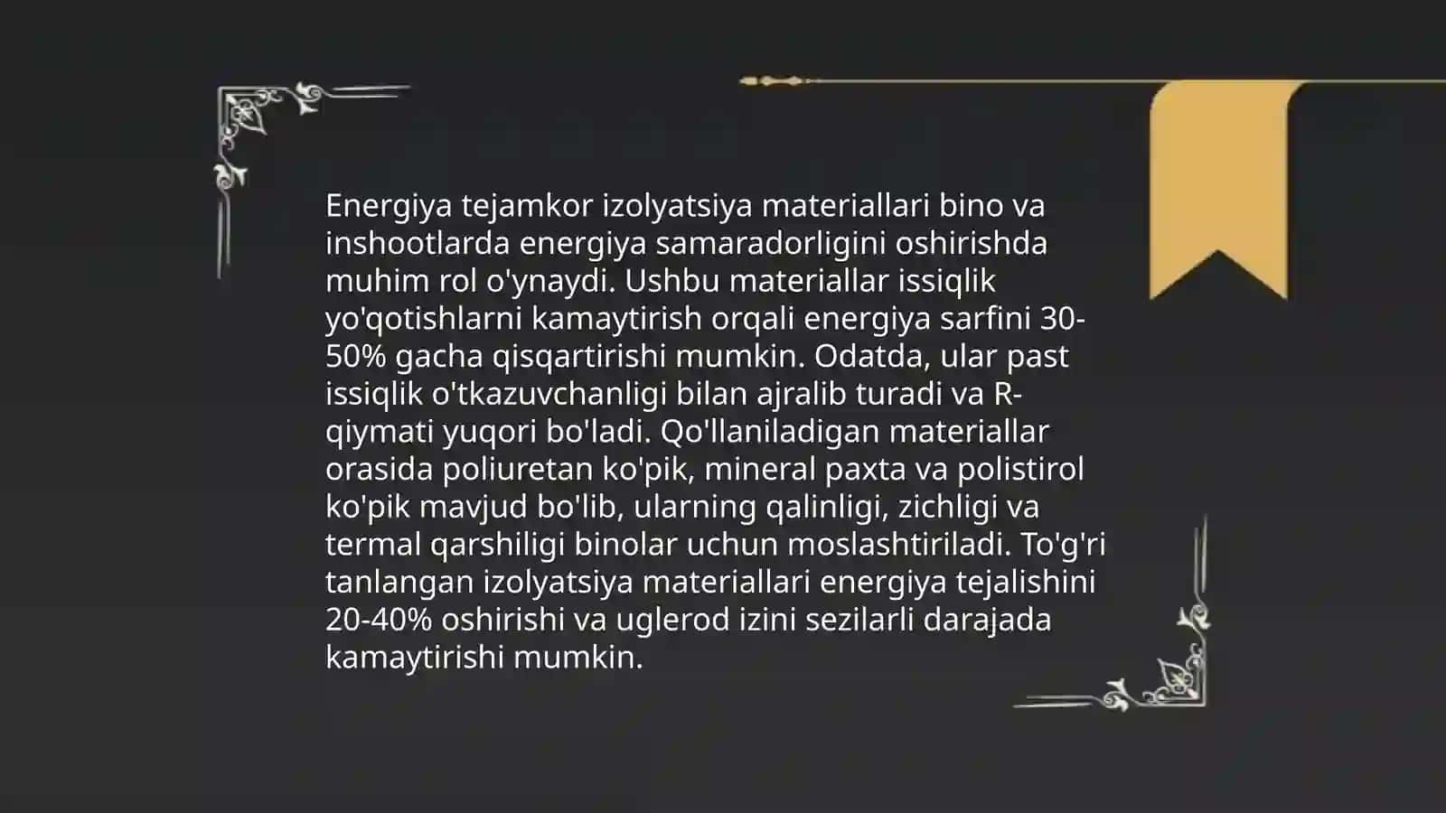 Qurilish ishlab chiqarishida istiqbolli qurilish materiallarini tadbiq etish va takomillashtirish yo'nalishlari 4