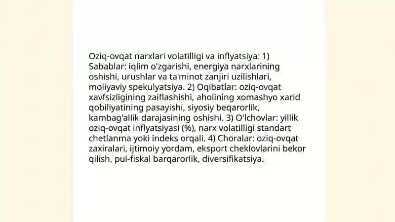 Jahon iqtisodiyotida oziq-ovqat muammosi 4
