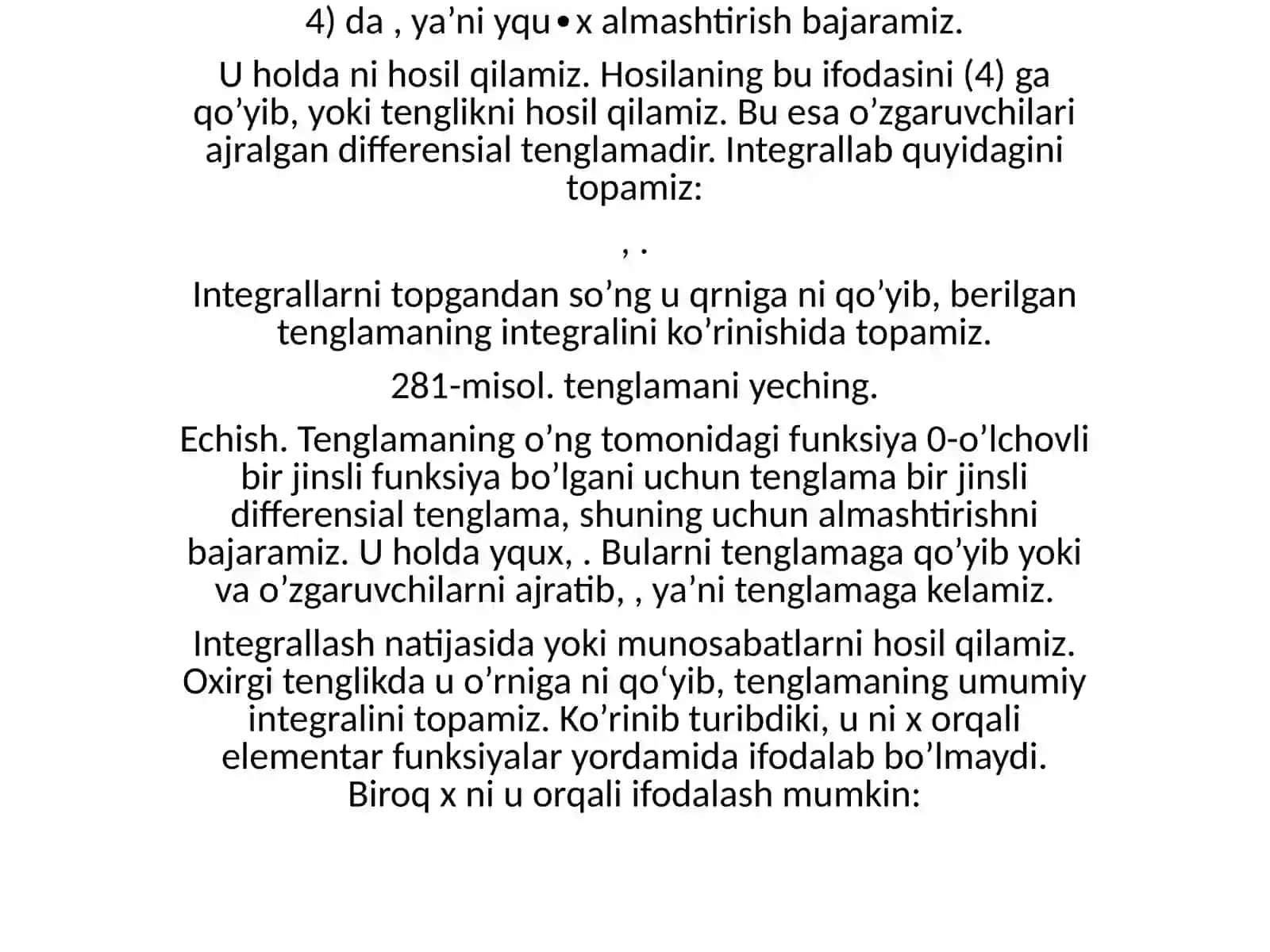 Differentsial tenglamalar 4