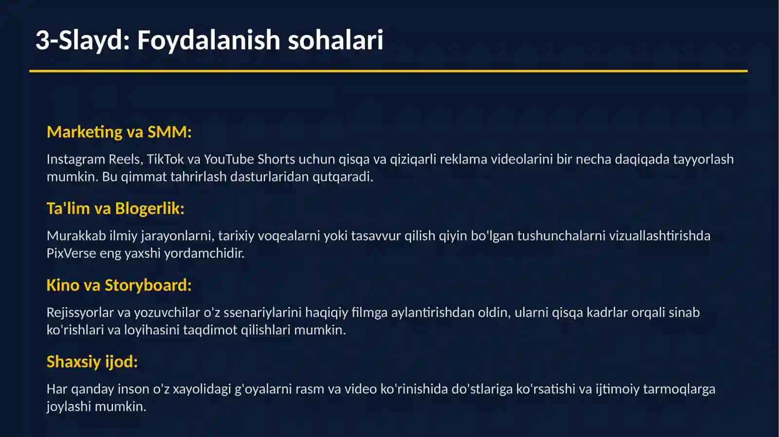 PixVerse AI tushunchasi 4