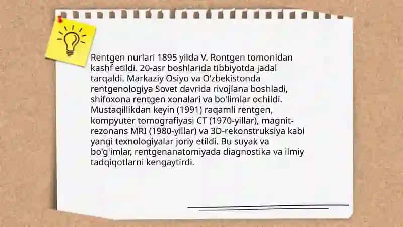 Rentgen nurlari organish tarixi 4